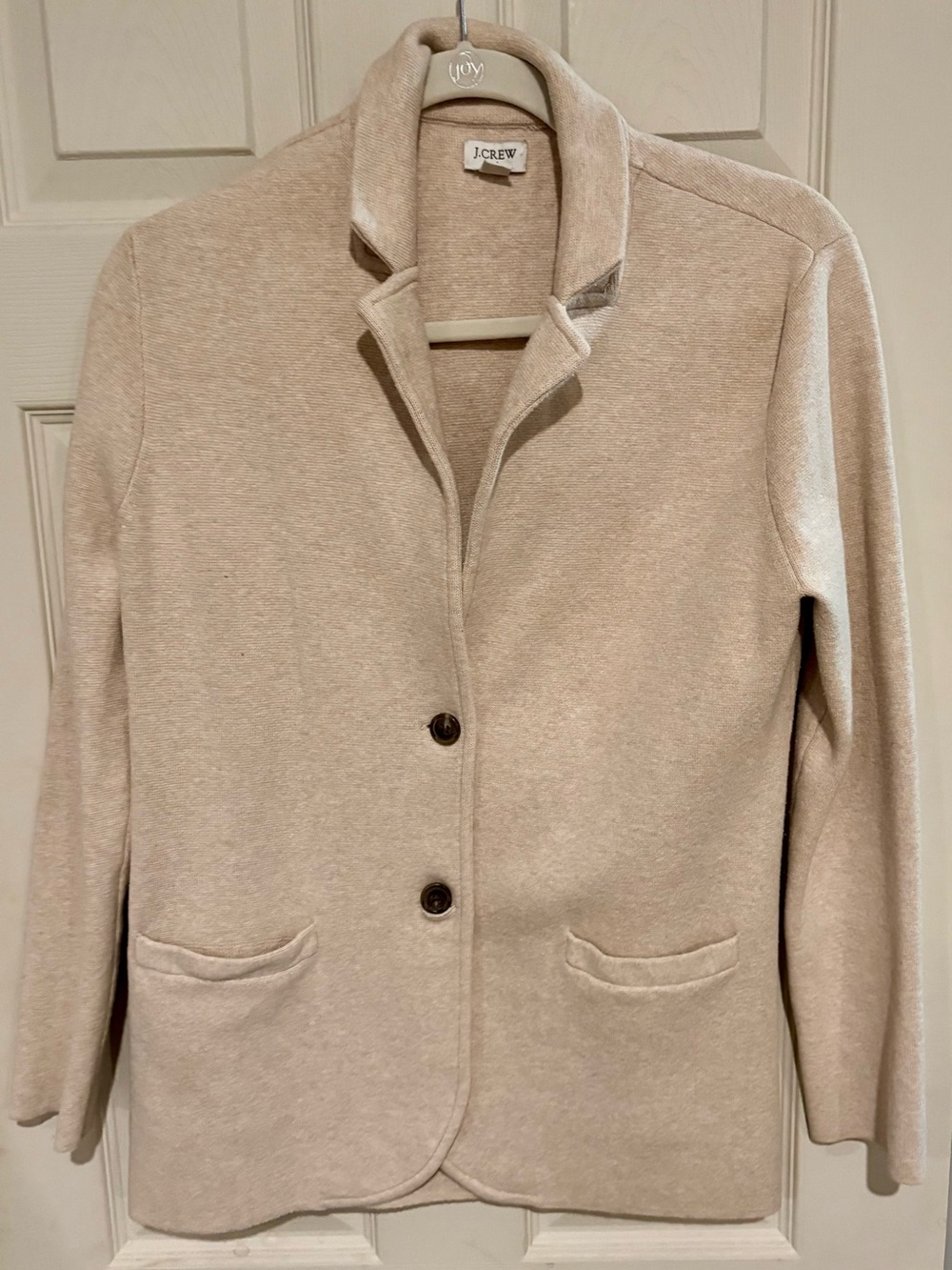 J. Crew Beige Knit Sweater Blazer